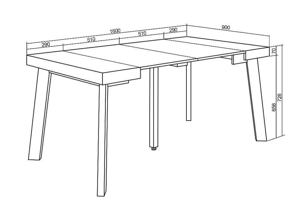 mesa_consola_extensivel__para__pssoas_ps_de_madeira_carvahlo_e_preto_8-1.webp Skraut Home Mesa Consola Extensivel, 160, Para 8 Péssoas, Pés De Madeira, Carvahlo E Preto* Consola