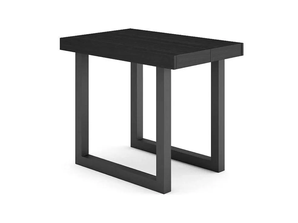 Skraut Home Mesa Consola Extensivel, 220, Para 10 Péssoas, Pés De Madeira, Preto E Carvahlo* Consola