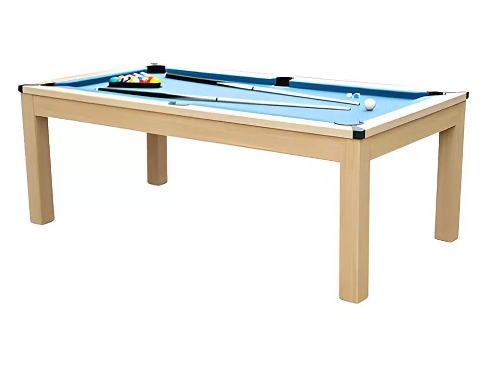 Vente-unique Mesa Convertivel - Mesa De Bilhar E De Ping Pong Balthazar - 213*112*81.5 Cm - Azul* Mesa De Jantar