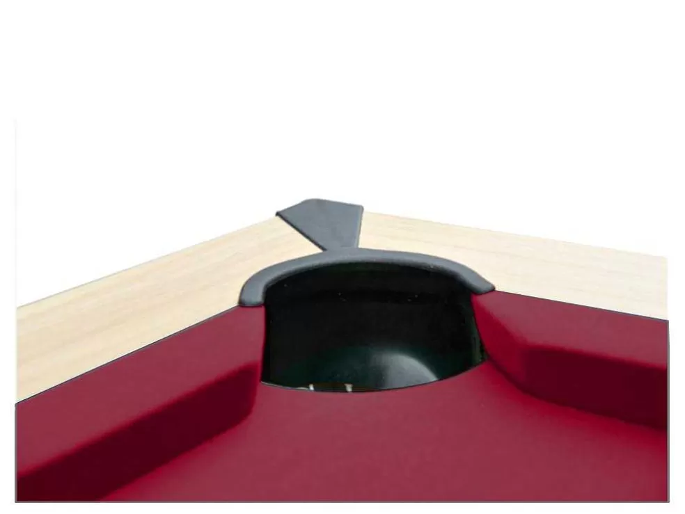 Vente-unique Mesa Convertivel - Mesa De Bilhar E De Ping Pong Balthazar - 213*112*81.5 Cm - Vermelho* Jogo De Interior