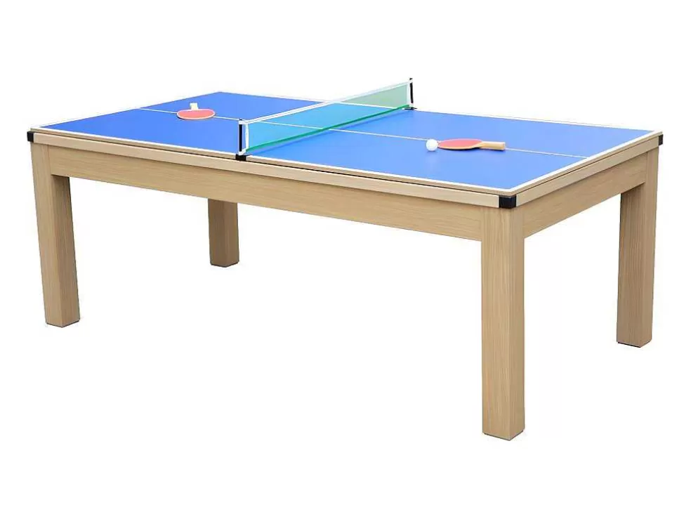 Vente-unique Mesa Convertivel - Mesa De Bilhar E De Ping Pong Balthazar - 213*112*81.5 Cm - Vermelho* Jogo De Interior
