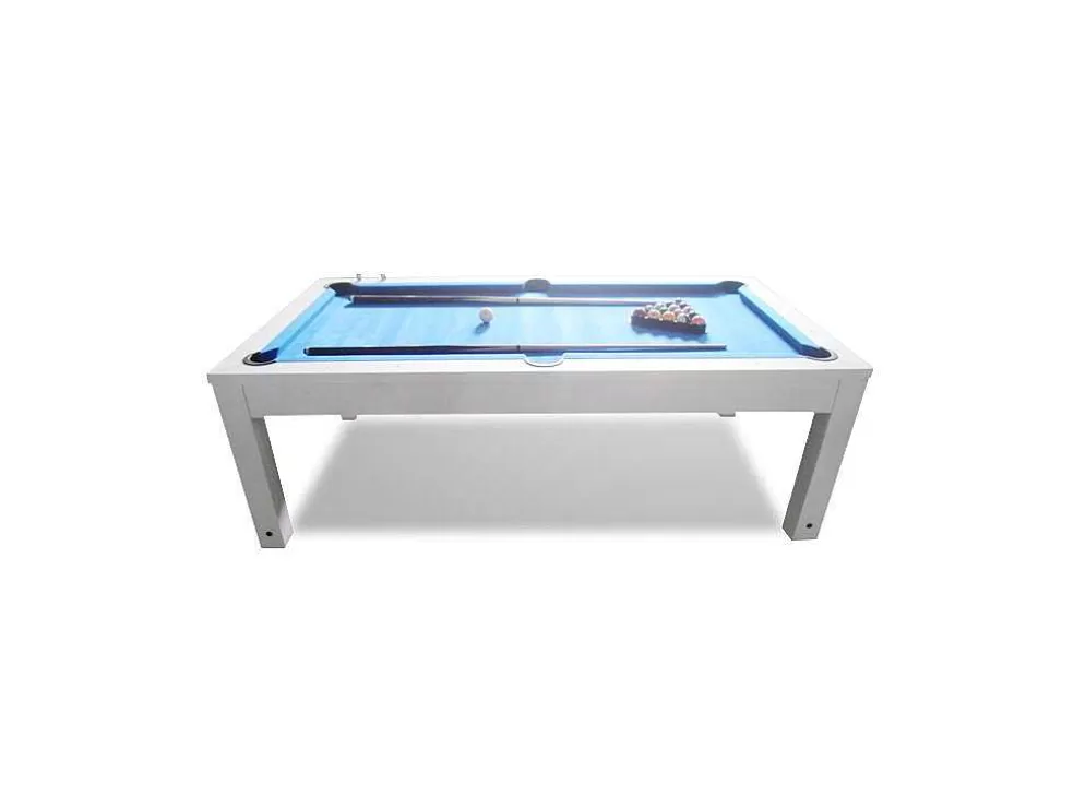 Vente-unique Mesa Convertivel - Mesa De Bilhar Snooker - Altura Ajustavel - 207*114*79 Cm* Mesa De Jantar