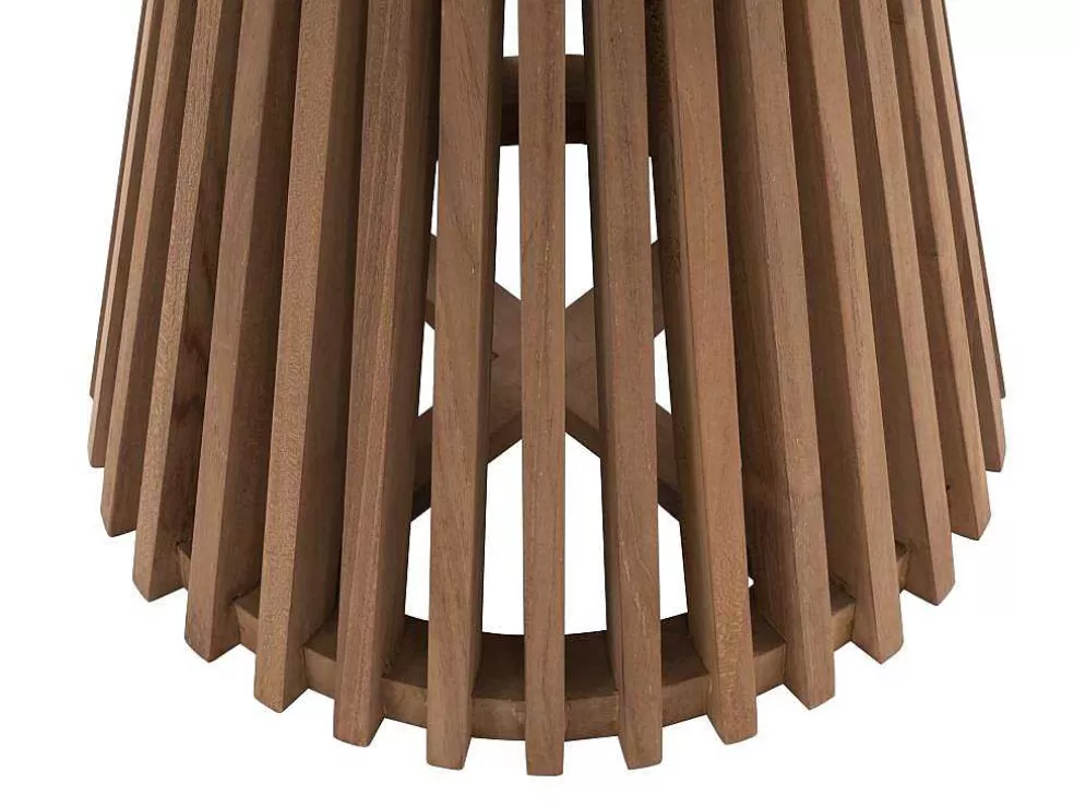 MYLIA Mesa De Apoio De Jardim Em Teca D. 50 Cm Natural Claro - Triani* Mesa De Centro