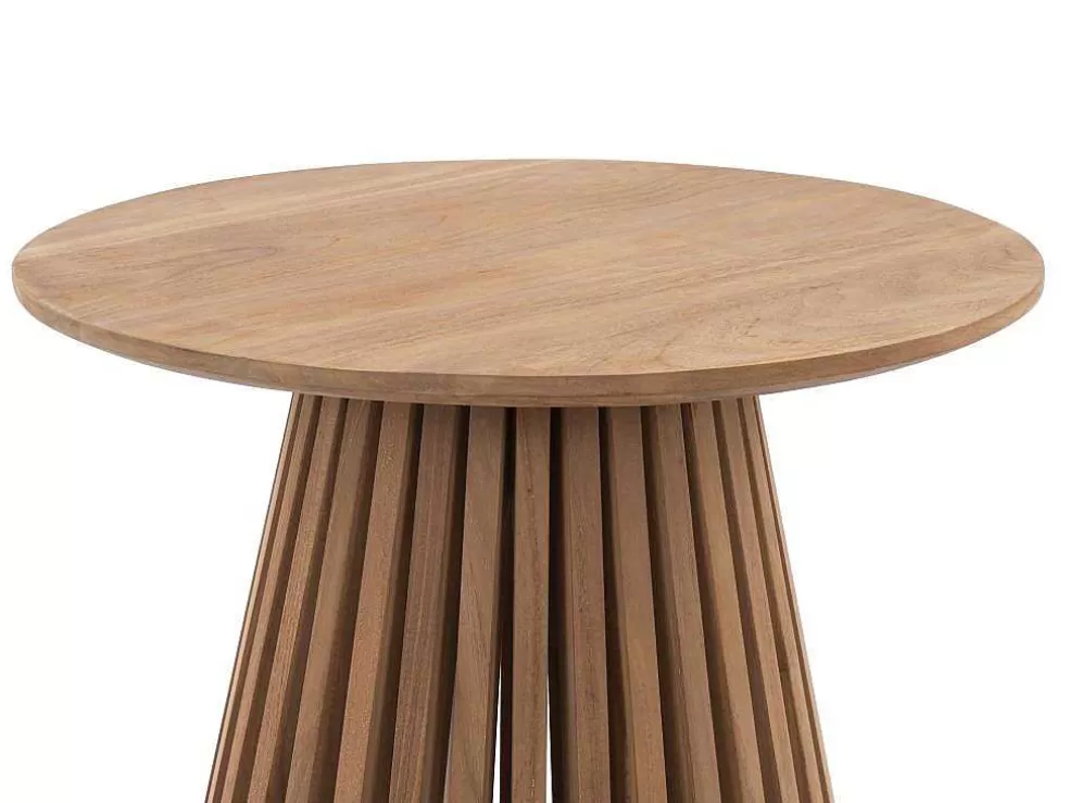 MYLIA Mesa De Apoio De Jardim Em Teca D. 50 Cm Natural Claro - Triani* Mesa De Centro