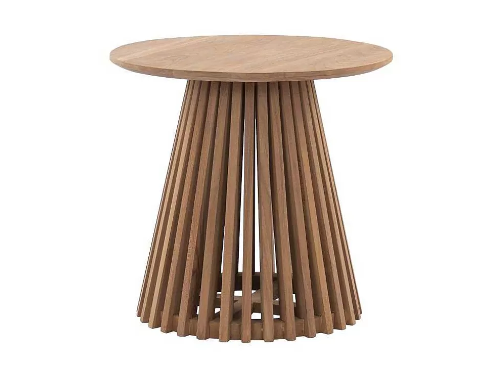 MYLIA Mesa De Apoio De Jardim Em Teca D. 50 Cm Natural Claro - Triani* Mesa De Centro