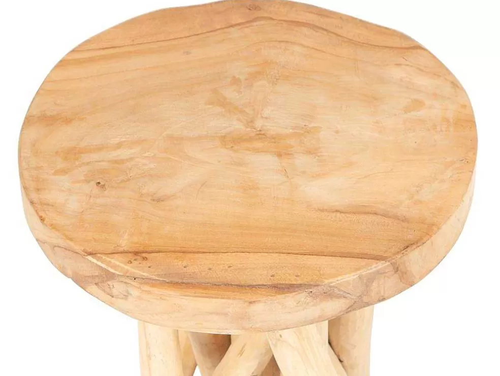 Vente-unique Mesa De Apoio Em Teca Cor Natural - Gayana* Mesa De Apoio
