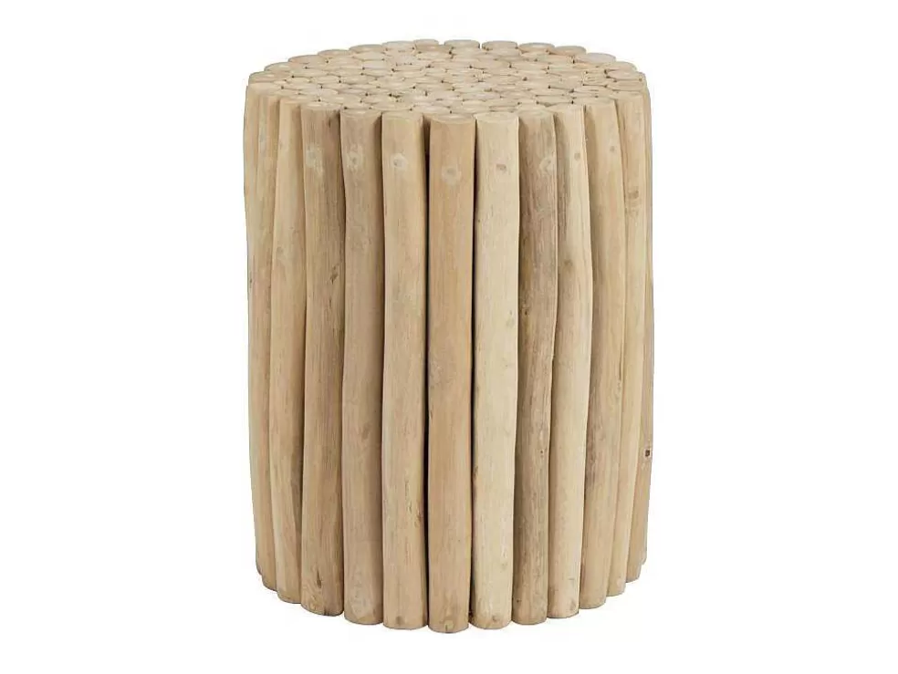 Vente-unique Mesa De Apoio Em Teca Cor Natural - Lutiana* Mesa De Apoio