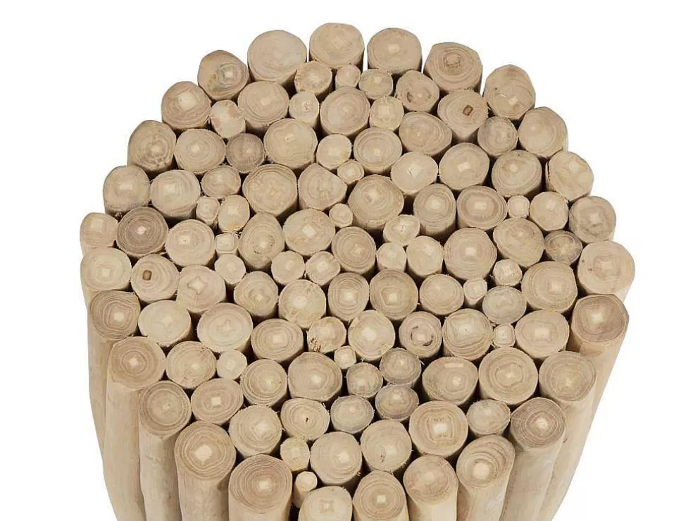 Vente-unique Mesa De Apoio Em Teca Cor Natural - Lutiana* Mesa De Apoio