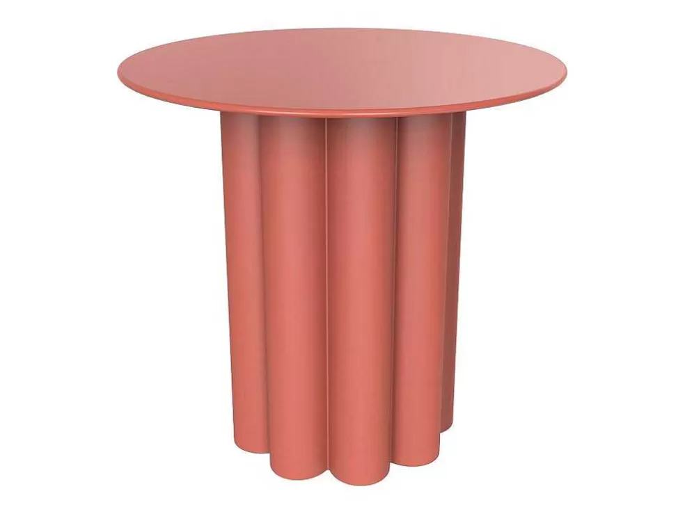 Vente-unique Mesa De Apoio Metal Cor Terracota - Gavopi* Mesa De Apoio