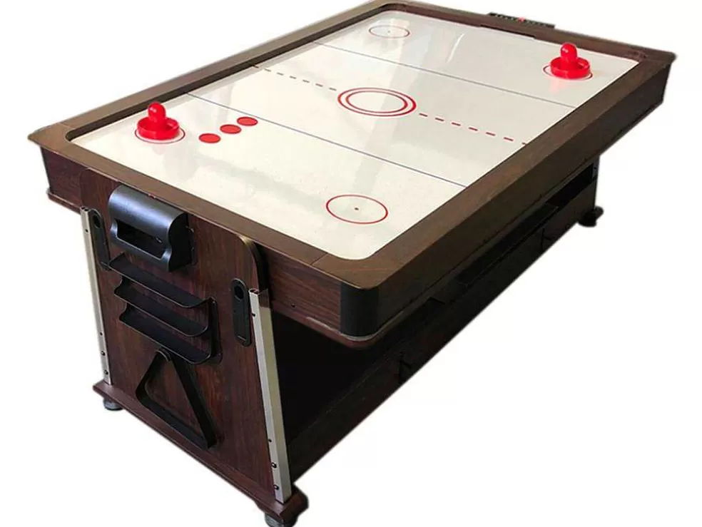 ELITESHOPPING Mesa De Bilhar 7 Pés Multijogo Azul Air Hockey + Ping Pong - Stark* Jogo De Interior
