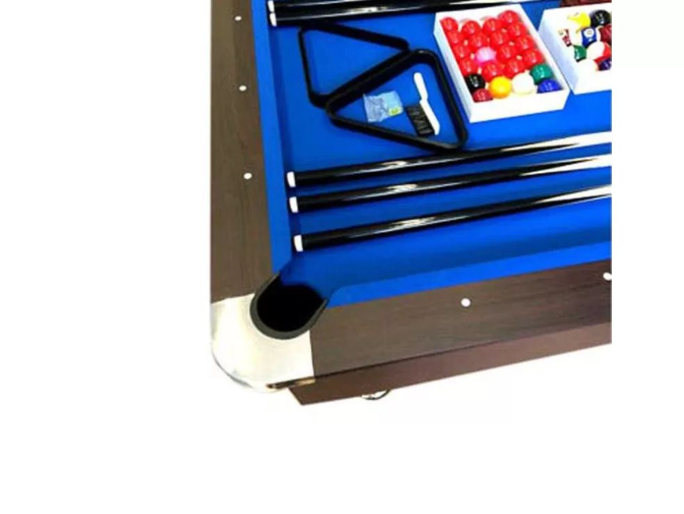 ELITESHOPPING Mesa De Bilhar De 8 Pés Com Banco De Armazenamento Viper Blue* Jogo De Interior