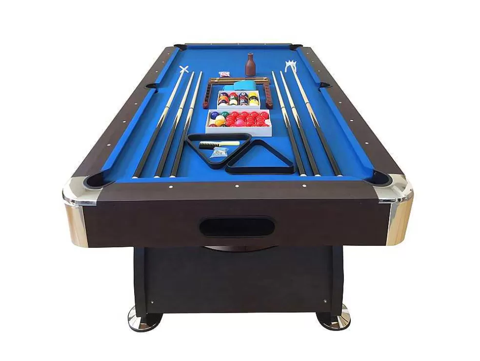 ELITESHOPPING Mesa De Bilhar De 8 Pés Com Banco De Armazenamento Viper Blue* Jogo De Interior