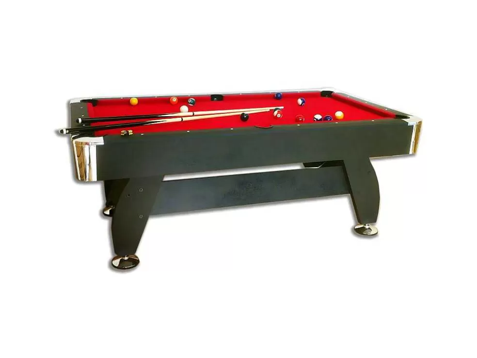 ELITESHOPPING Mesa De Bilhar De 8 Pés Com Banco De Armazenamento Viper Red* Jogo De Interior