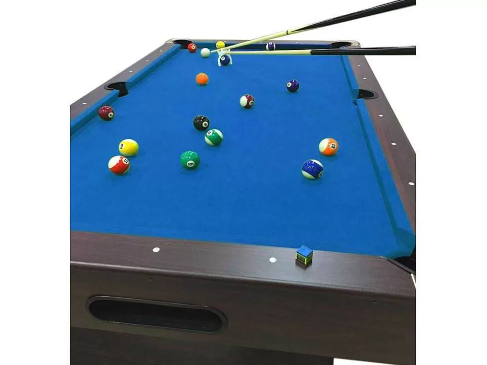 ELITESHOPPING Mesa De Bilhar De 7 Pés Completa Com Acessórios Iron Blue* Jogo De Interior