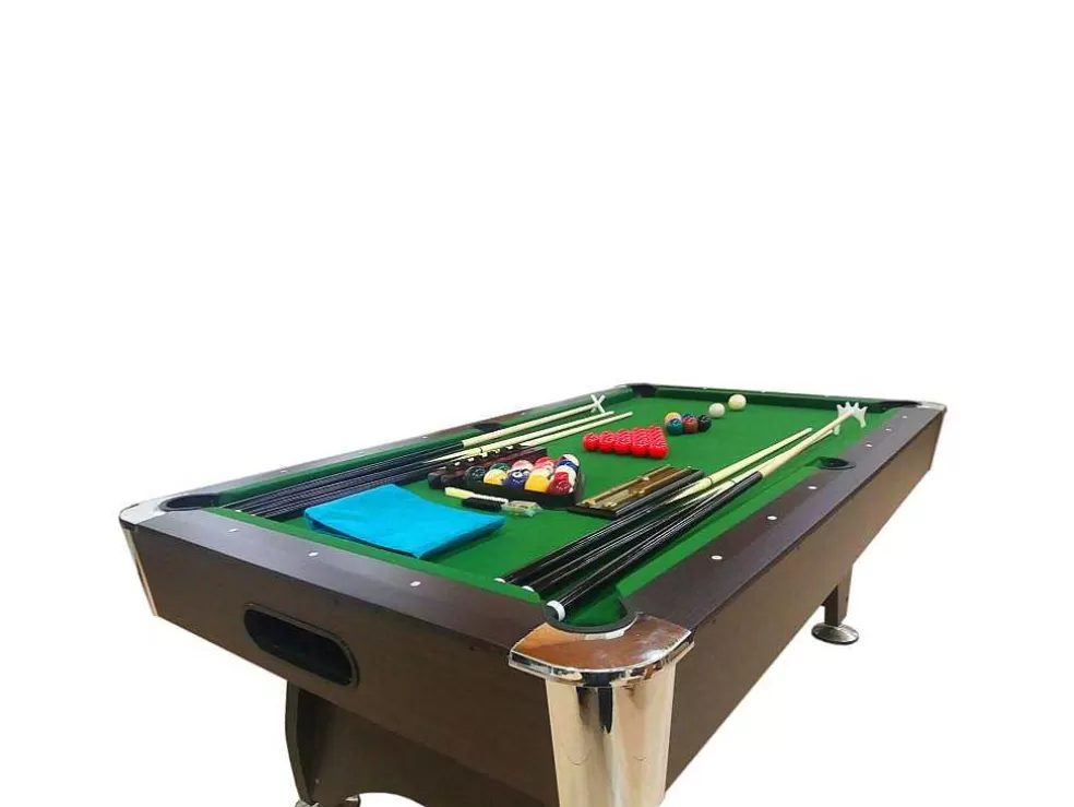 ELITESHOPPING Mesa De Bilhar De 7 Pés Completa Com Acessórios Iron Green* Jogo De Interior