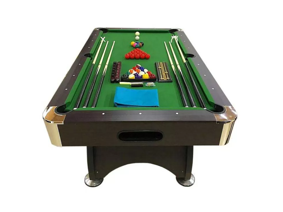 ELITESHOPPING Mesa De Bilhar De 7 Pés Completa Com Acessórios Iron Green* Jogo De Interior