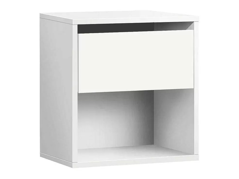 Venprodin Mesa De Cabeceira Juvenil Com 1 Gaveta 42X40X28 Branco* Mesa De Cabeceira