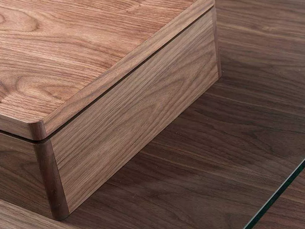 Angel Cerda Mesa De Cafe Em Mdf Folheado A Noz Natural, 0,5Mm De EsPéssura 2017* Mesa De Centro