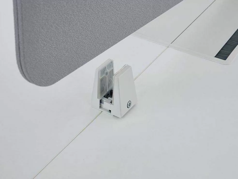 Workēa Mesa De Escritório 2 Péssoas Branco C140 Cm, Com Separador - Downtown* Mobiliário De Escritório