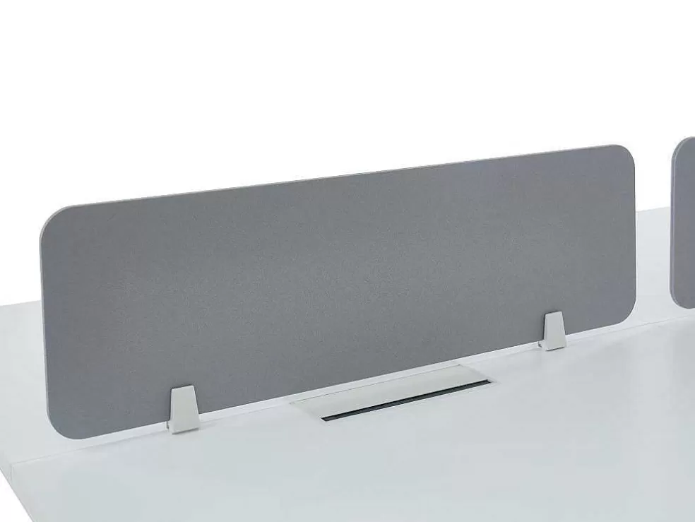 Workēa Mesa De Escritório 2 Péssoas Branco C160 Cm, Com Separador - Downtown* Mobiliário De Escritório