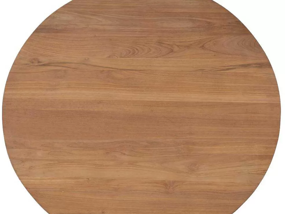 MYLIA Mesa De Jantar De Jardim Em Teca D. 120 Cm Natural Claro - Triani* Mesa De Jantar