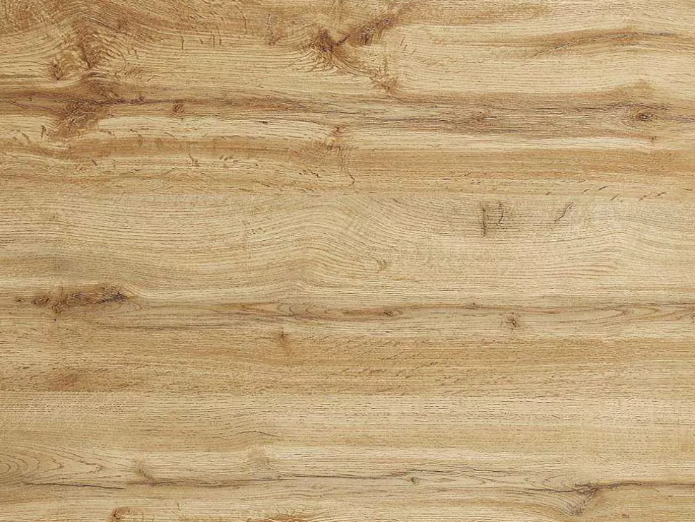 Vente-unique Mesa De Jantar Extensivel 6 A 10 Lugares Em Mdf E Metal Natural E Preto - Viteno* Mesa De Jantar