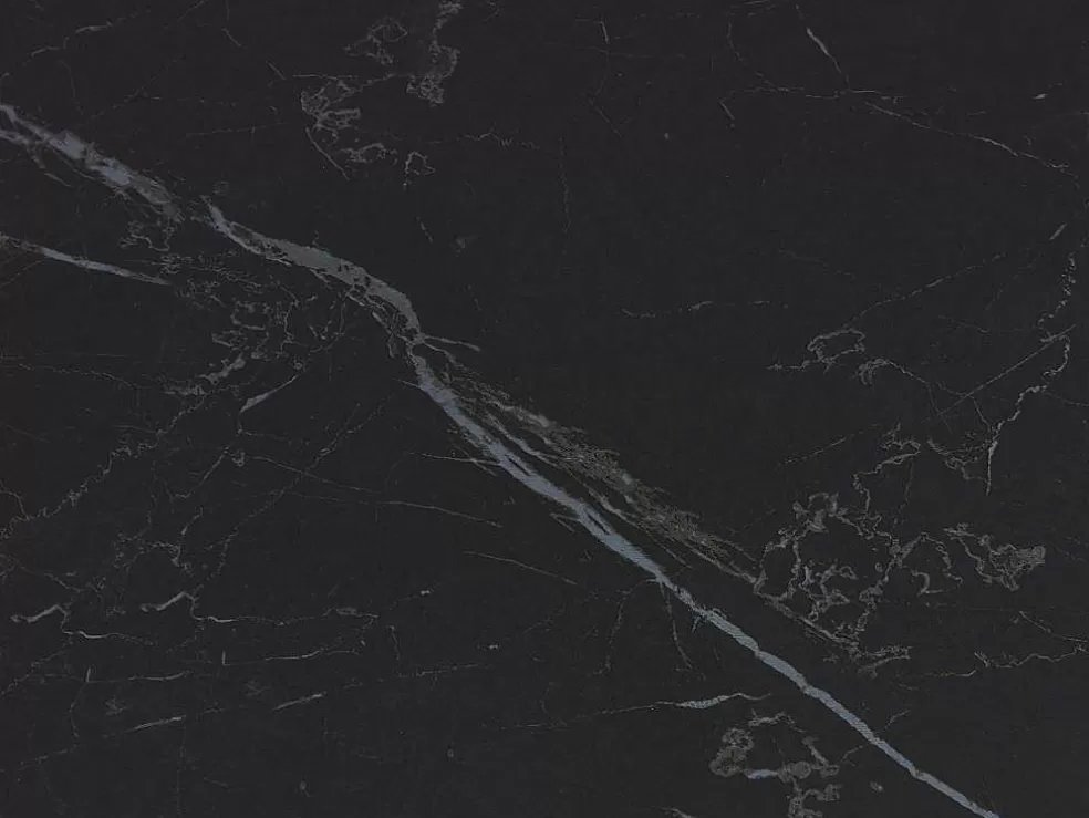 PASCAL MORABITO Mesa De Jantar Extensivel De 6 A 10 Lugares Em Vidro Temperado, Ceramica E Metal, Efeito Marmore Preto - Malata De * Mesa De Jantar