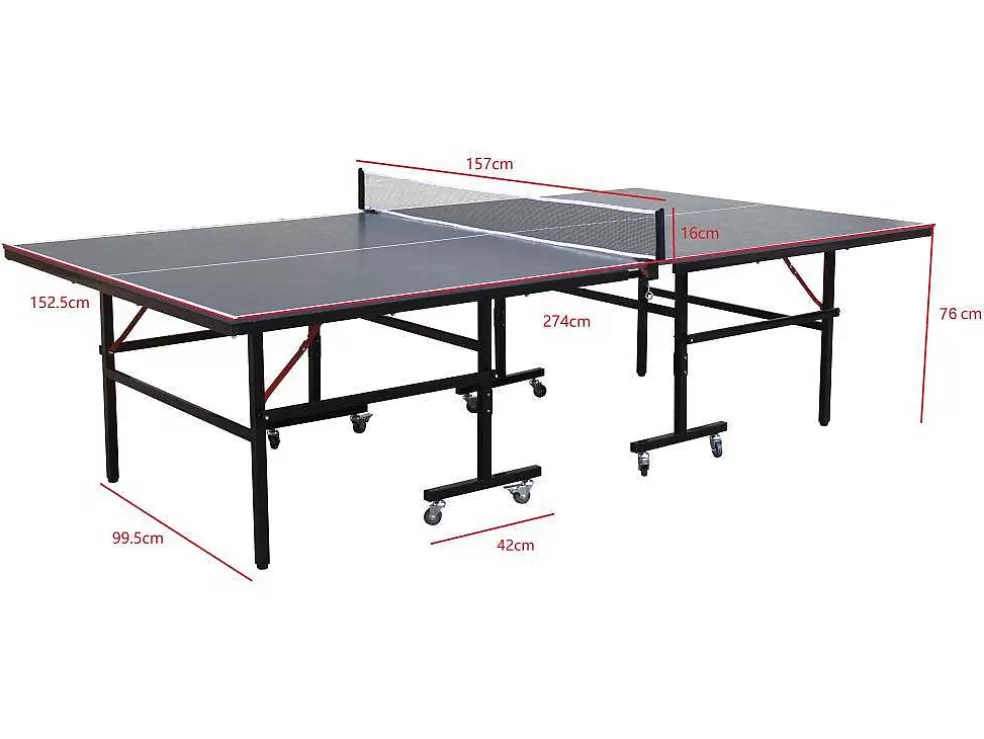 Vente-unique Mesa De Pingue-Pongue Dobravel Com Rodas Para Exterior Com Acessórios C274 X L152,5 X A76 Cm - Jordie* Jogo De Exterior