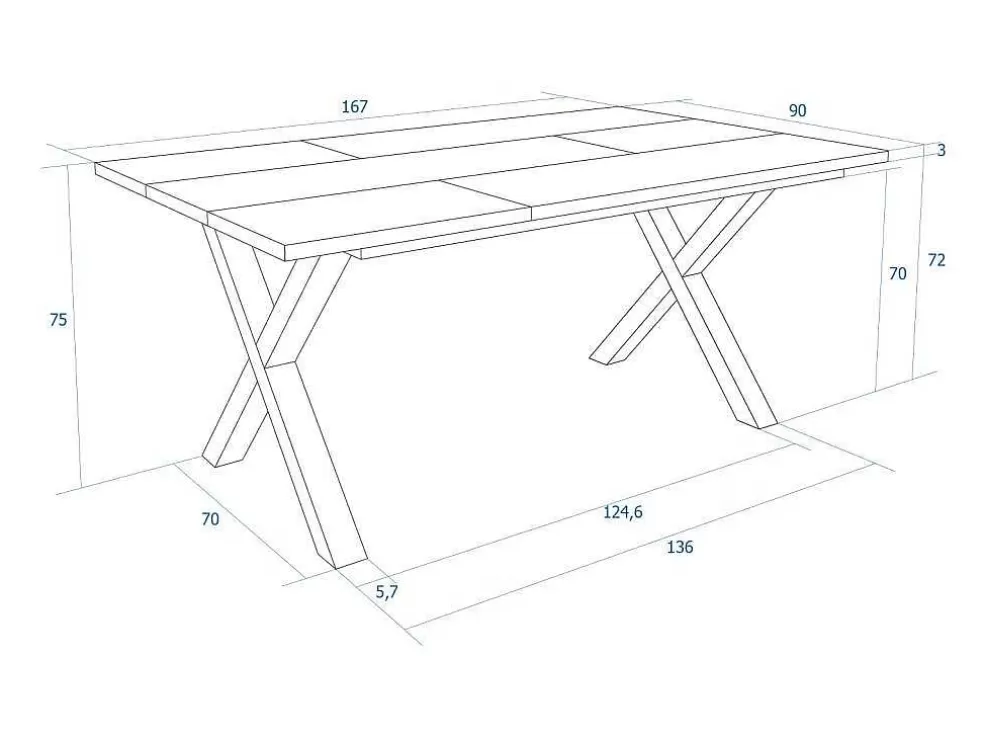 Skraut Home Mesa De Sala De Jantar, 8 Péssoas, 170, Robusto E Estavel Gracas A Sua Estrutura E Pernas Solidas, Oak E Preta, Industrial* Mesa De Jantar