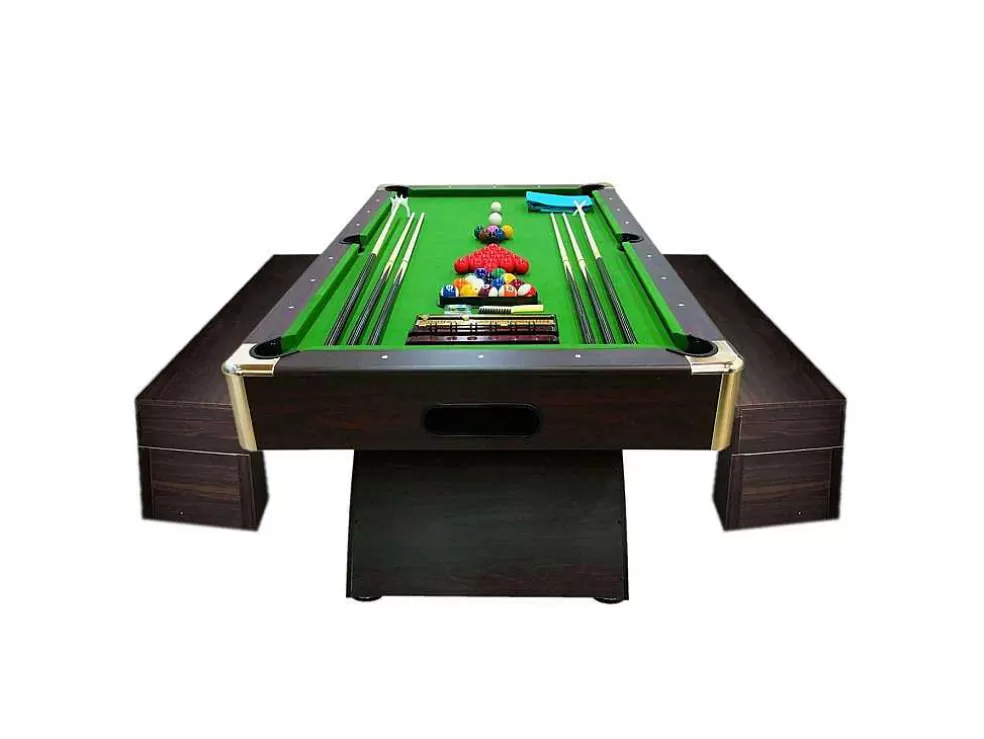 ELITESHOPPING Mesa De Sinuca Moderna De 8 Pés Com Banco De Armazenamento Poseidon* Jogo De Interior