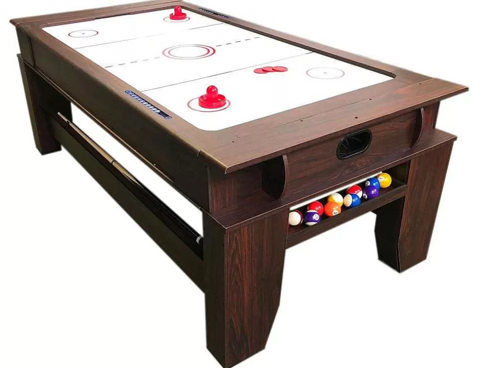 ELITESHOPPING Mesa De Sinuca Multijogos De 7 Pés Com Air Hockey Panther* Jogo De Interior