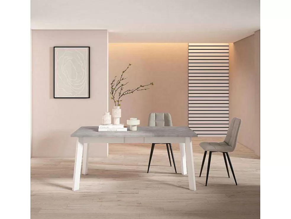 Skraut Home Mesa Sala De Jantar, 170, Para 8 Péssoas, Pés De Madeira, Cimento* Mesa De Jantar