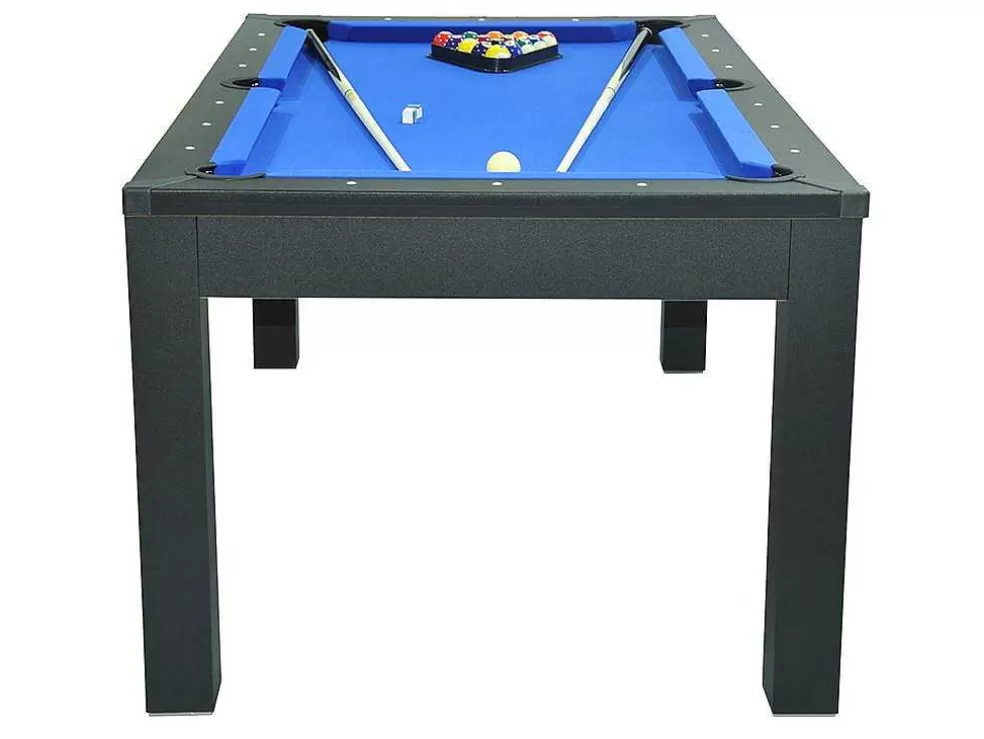 Vente-unique Mesa Transformavel De Bilhar E Ping-Pong Cor Preta De C182 X L102 X A80 Cm - Sousa* Mesa De Jantar