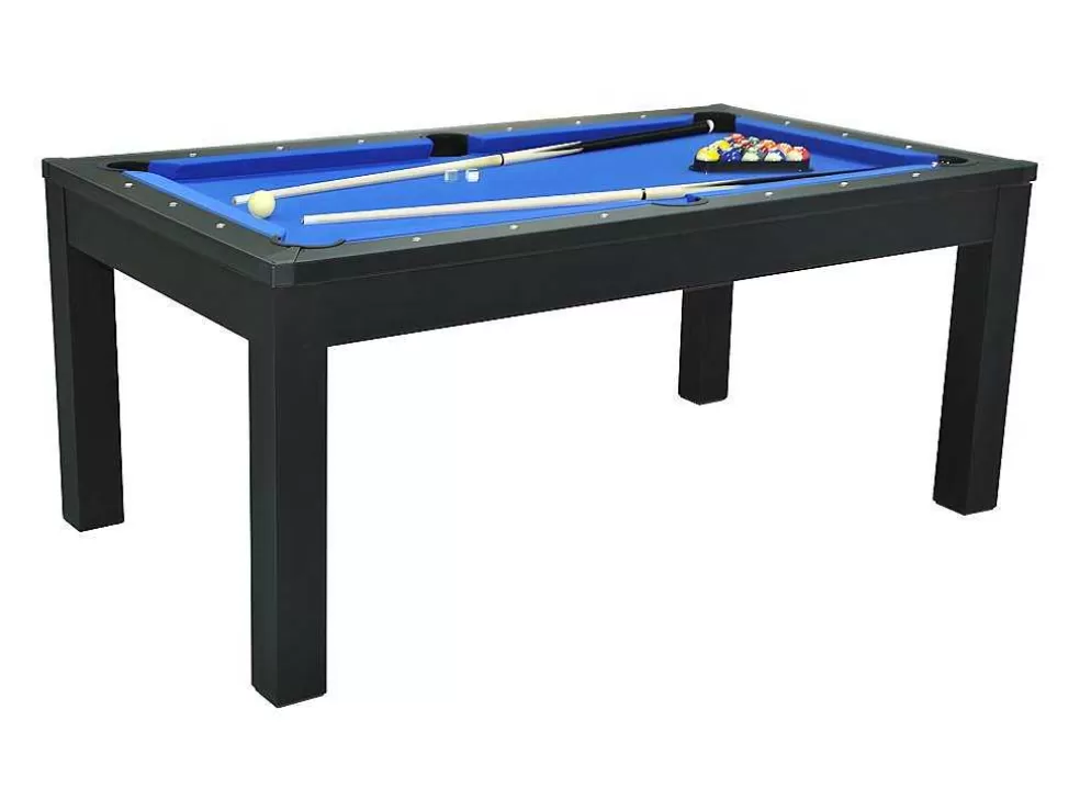 Vente-unique Mesa Transformavel De Bilhar E Ping-Pong Cor Preta De C182 X L102 X A80 Cm - Sousa* Mesa De Jantar