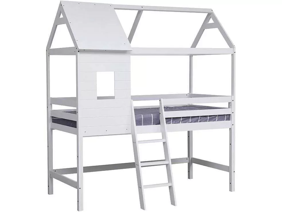 Happy Garden Mezzanine Cama Para Crianças 190X90Cm Margot Branco* Cama De Criança