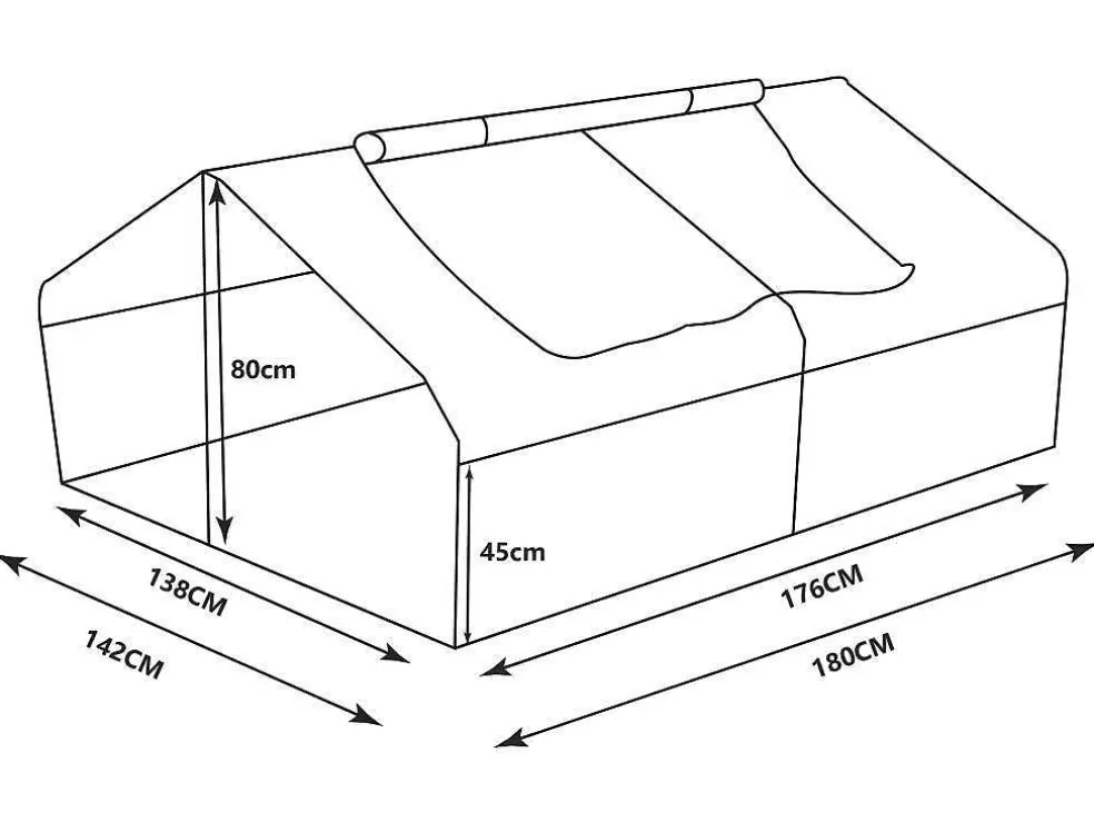 EXPERTLAND Mini Estufa De Jardim De 2,56 M Dimensoes C180 X L142 X A80 Cm - Gentiane* Estufas De Jardim
