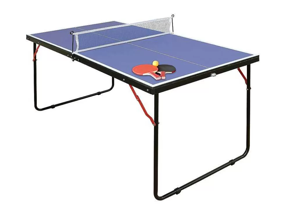 Vente-unique Mini Mesa De Pingue-Pongue Com Raquetes, Bolas E Rede C137 X L76 X A67 Cm - Denis* Jogo De Exterior