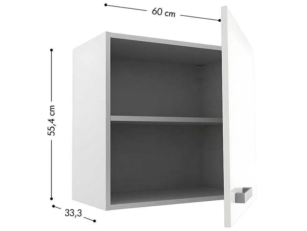 Vente-unique Modulos De Cozinha Trattoria - 1 Armário Baixo E 1 Armário Alto - Branco* Móvel De Cozinha