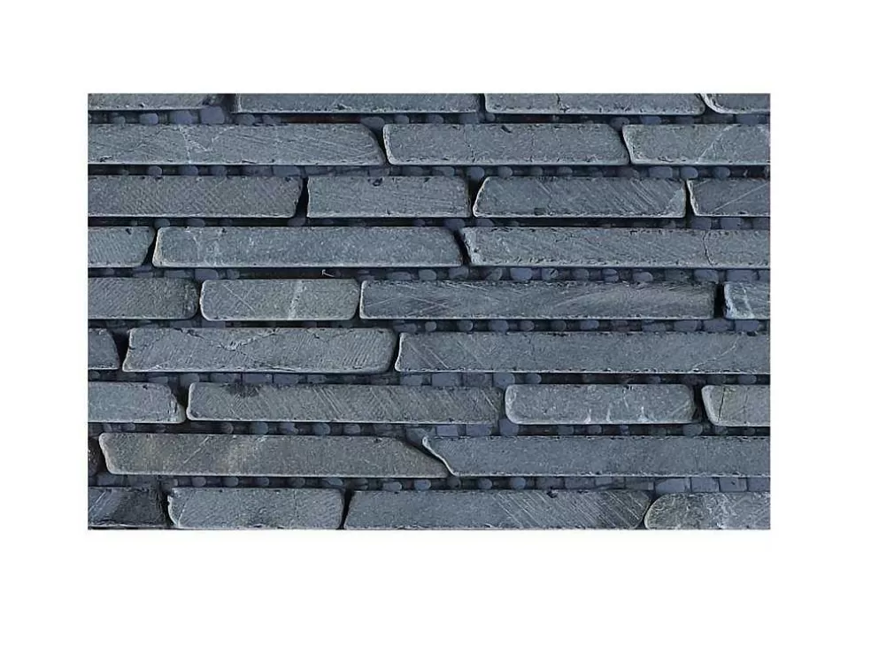 BRICOSOL Mosaico De Chao E De Parede Em Marmore Cinza Antracite Pack De 1 M - Moyali* Mosaico