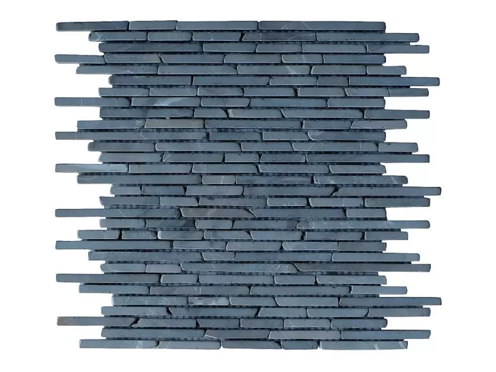 BRICOSOL Mosaico De Chao E De Parede Em Marmore Cinza Antracite Pack De 1 M - Moyali* Mosaico