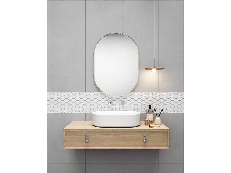 BRICOSOL Mosaico De Chao E De Parede Em Marmore Cinza Pack De 1 M - Caralis* Mosaico