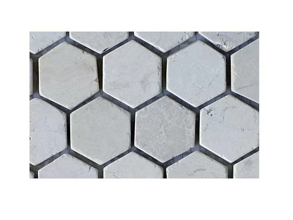 BRICOSOL Mosaico De Chao E De Parede Em Marmore Cinza Pack De 1 M - Caralis* Mosaico