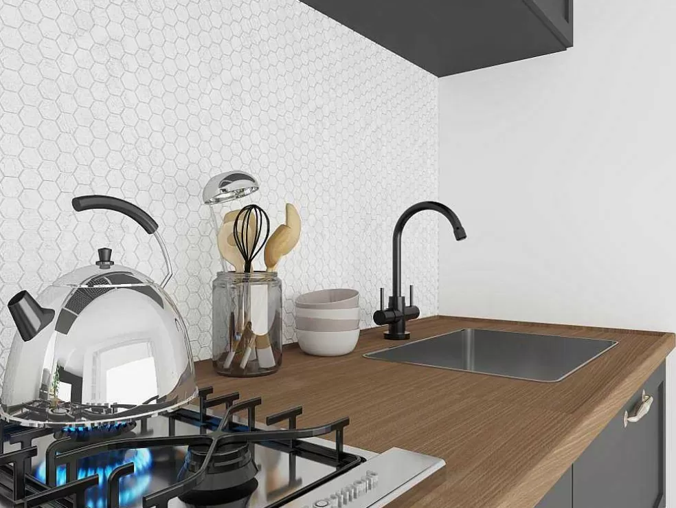 BRICOSOL Mosaico De Chao E De Parede Em Marmore Cinza Pack De 1 M - Caralis* Mosaico