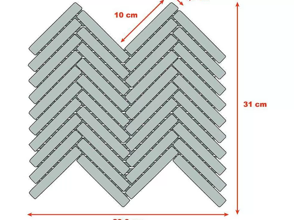 BRICOSOL Mosaico De Chao E De Parede Em Marmore Cor Creme Pack De 1 M - Mandros* Mosaico