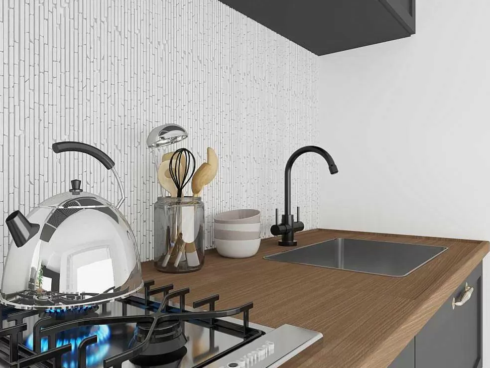 BRICOSOL Mosaico De Chao E De Parede Em Marmore Cor Creme Pack De 1 M - Moyali* Mosaico