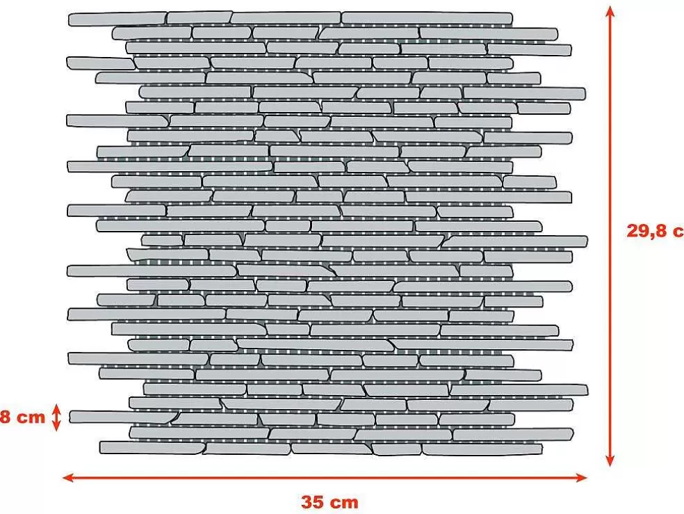 BRICOSOL Mosaico De Chao E De Parede Em Marmore Cor Creme Pack De 1 M - Moyali* Mosaico