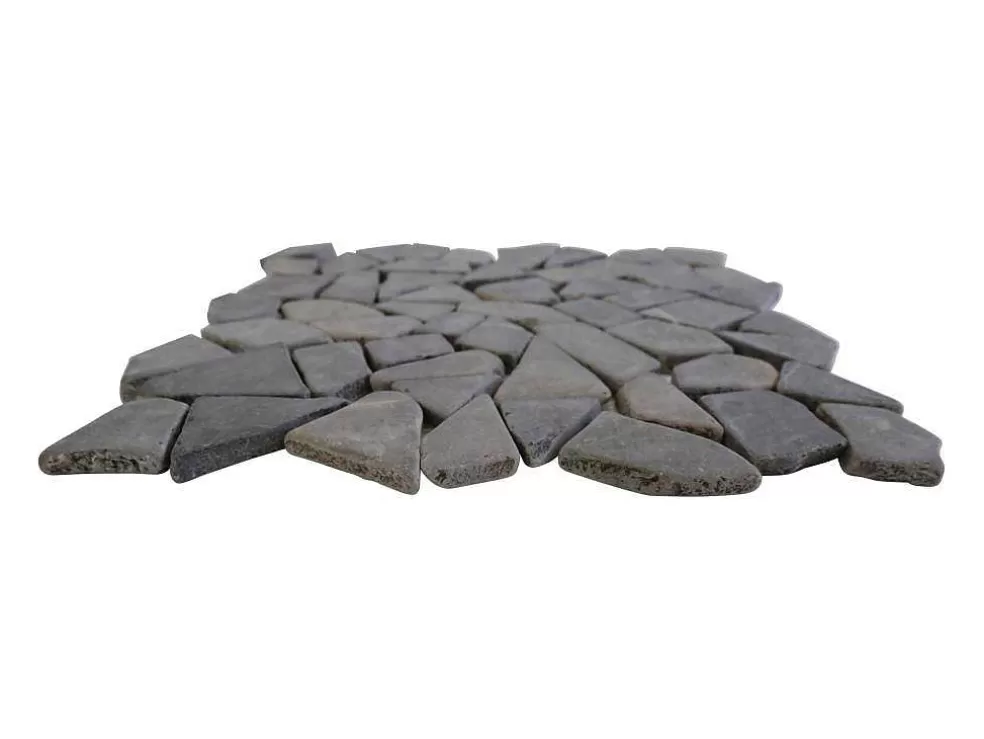 BRICOSOL Mosaico De Chao E Parede Moli Em Marmore Natural - Cinza - Pack De 1 M* Mosaico