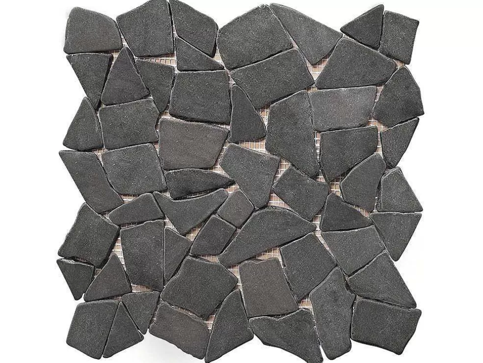 BRICOSOL Mosaico De Chao E Parede Moli Em Marmore Natural - Cinza - Pack De 1 M* Mosaico