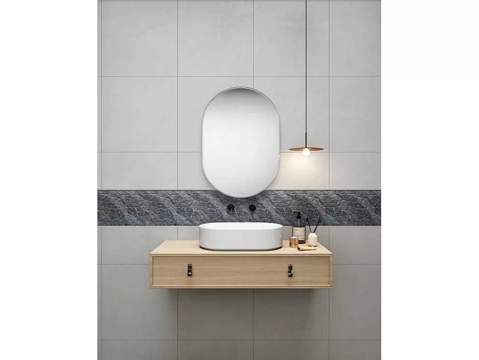 BRICOSOL Mosaico De Chao E Parede Moli Em Marmore Natural - Cinza - Pack De 1 M* Mosaico