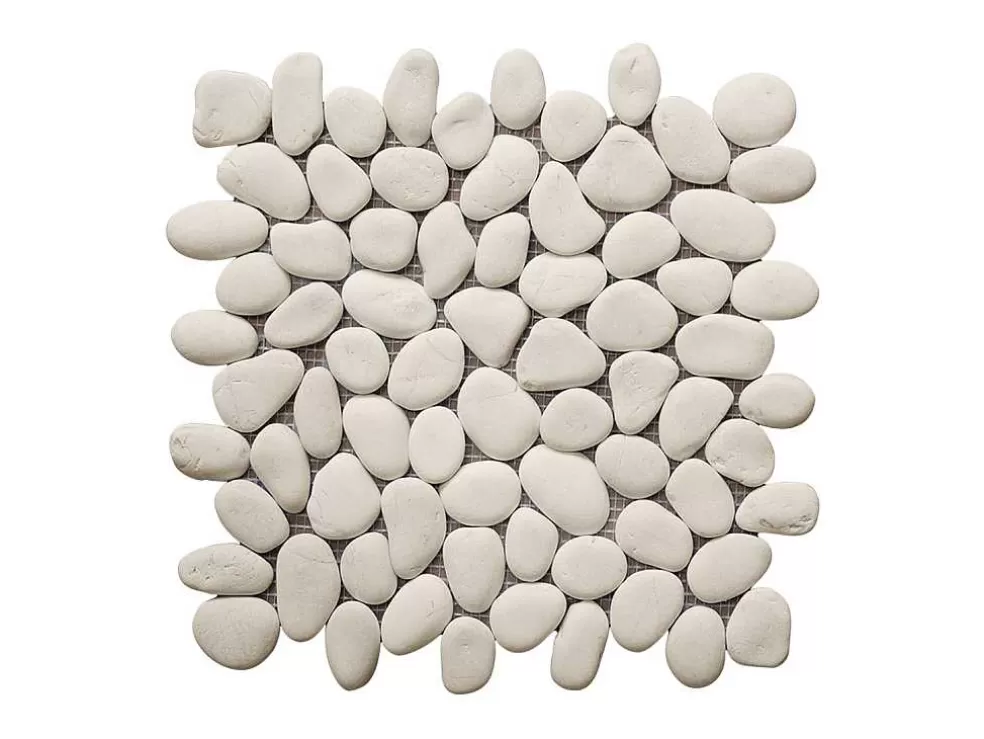 BRICOSOL Mosaico De Chao E Parede Ola Em Seixos Naturais - Creme - Pack De 1 M* Mosaico